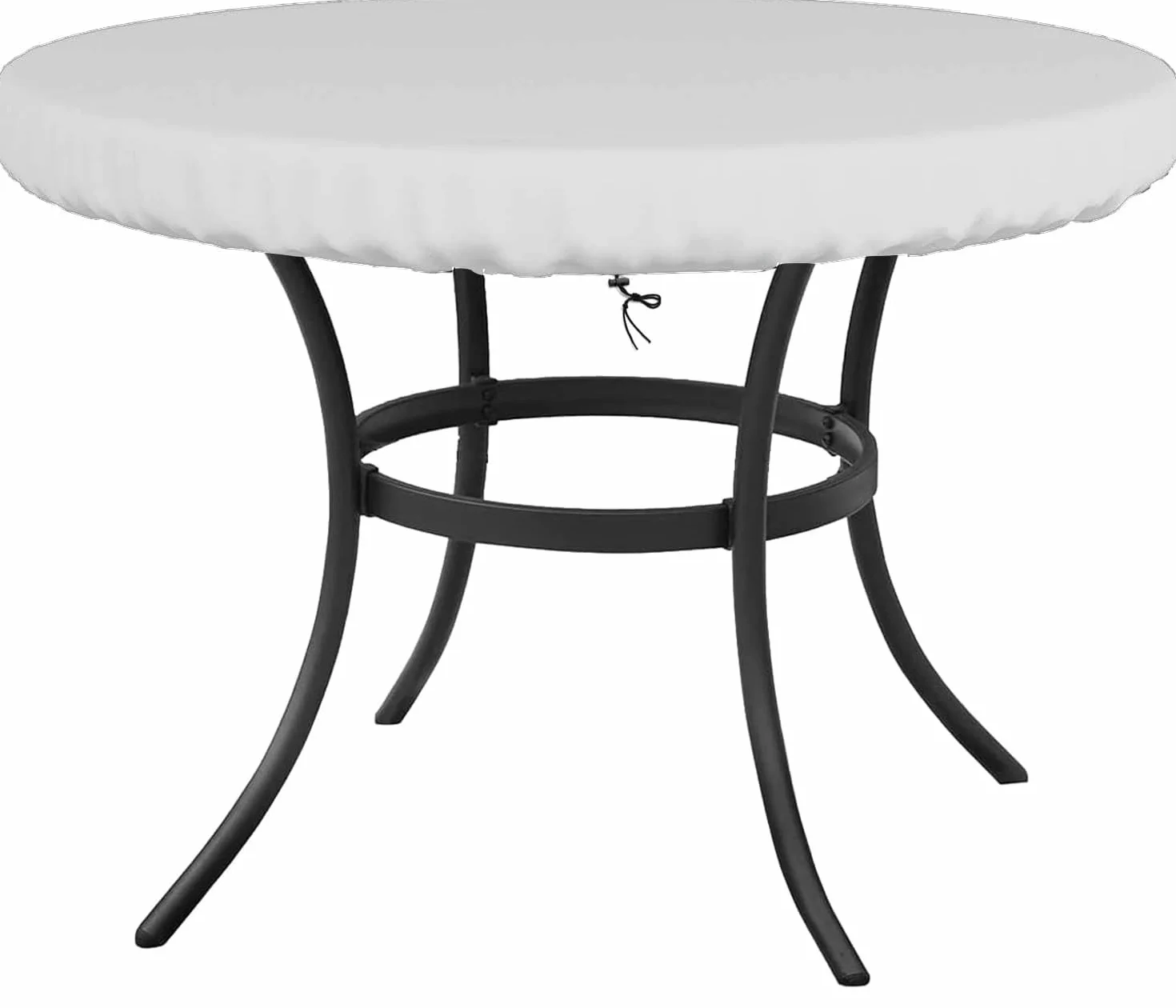 Copritavolo da Esterno Impermeabile Copritavolo Rotondo da Esterno Antivento Telo Copertura Tavolo Esterno Resistente UV Tessuto Oxford Rotonda 150x20cm