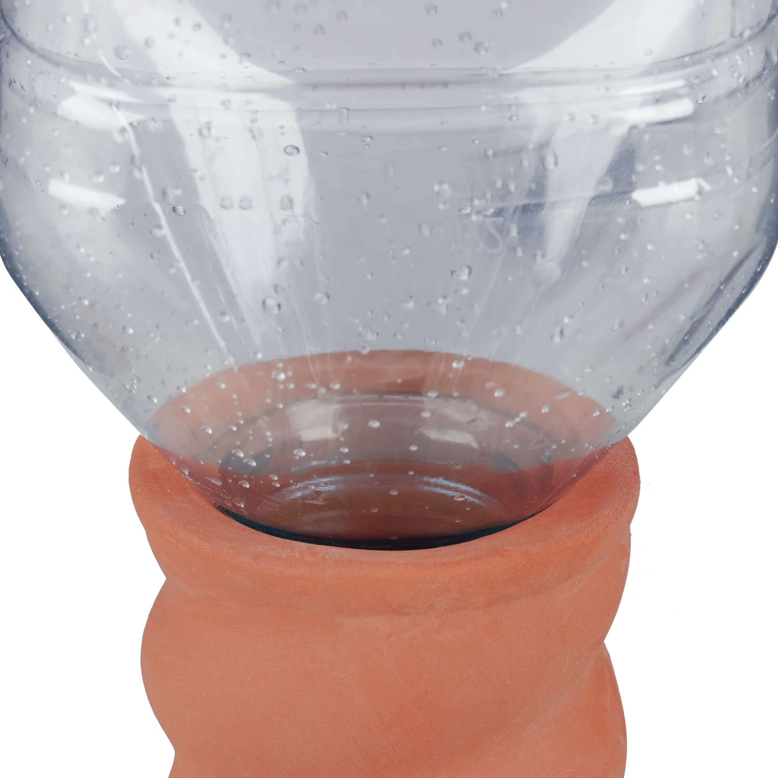 Relaxdays Set Irrigazione a Goccia, Kit da 6 Coni per Piante, Innaffiatori per Bottiglie da 1,5 L in Pet, Terracotta
