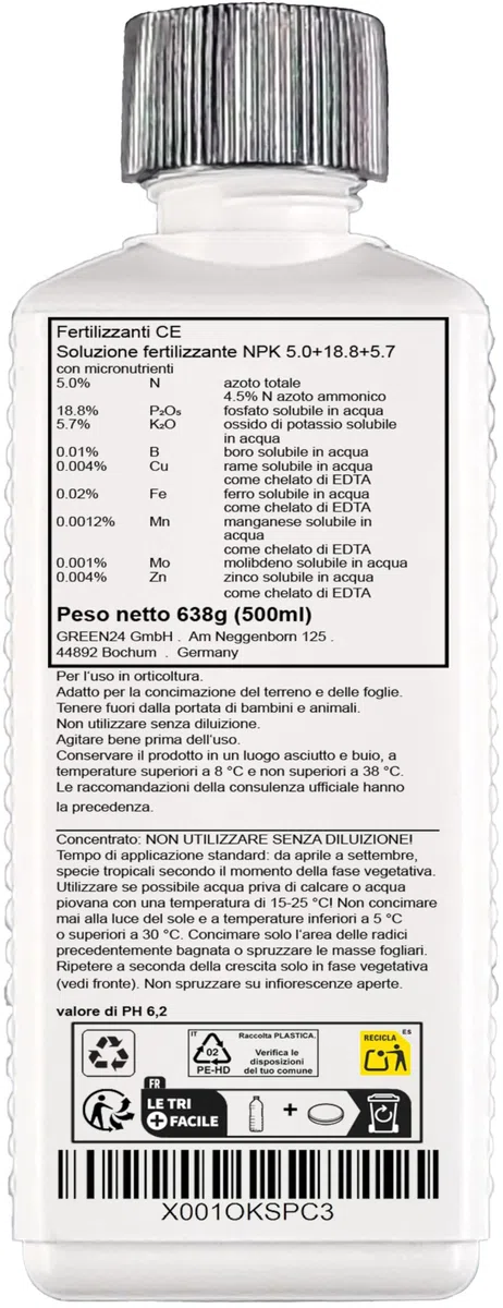 Fertilizzante Frangipane Fertilizzante Plumeria Albero del Tempio (500 ml)