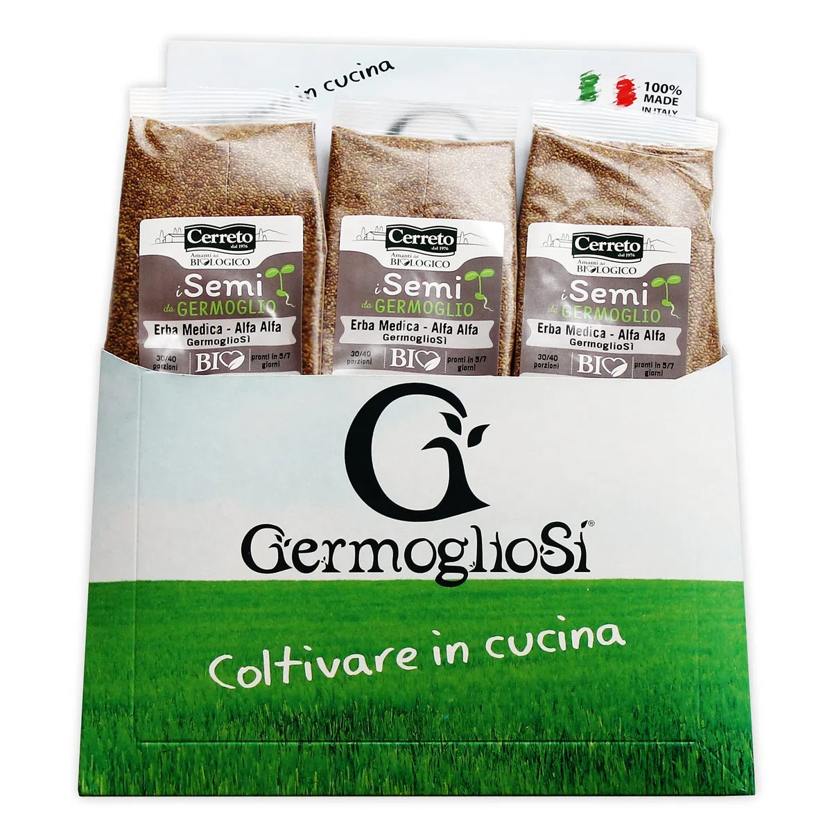 Semi da germoglio TRIS PACK ALFA ALFA nr. 3 confezioni da 190 gr l'una