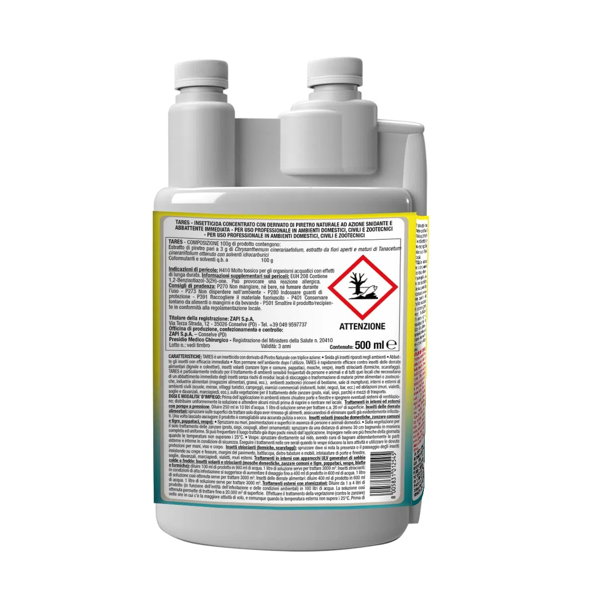 Zapi Garden | Zanzare Piretro Concentrato - Insetticida per Zanzare, Insetticida Concentrato Contro Zanzare, Insetticida Anti Zanzare, Insetticida Esterno Giardino, 500ml