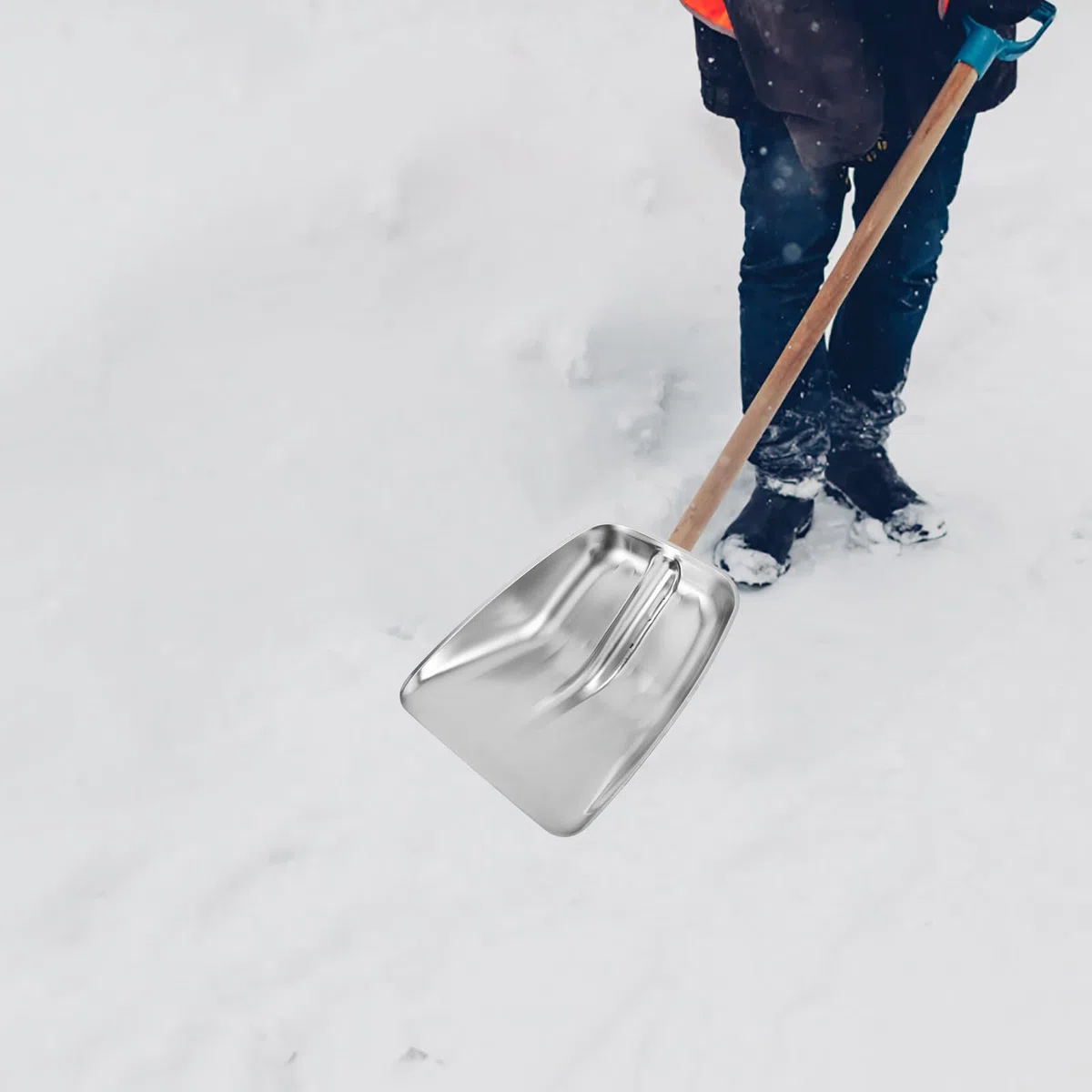 GALPADA Testa di Pala da Neve in Acciaio Inox Spesso, Design Efficiente ed Ergonomico, per Agricoltura e Movimentazione Cereali, Resistente e Funzionale