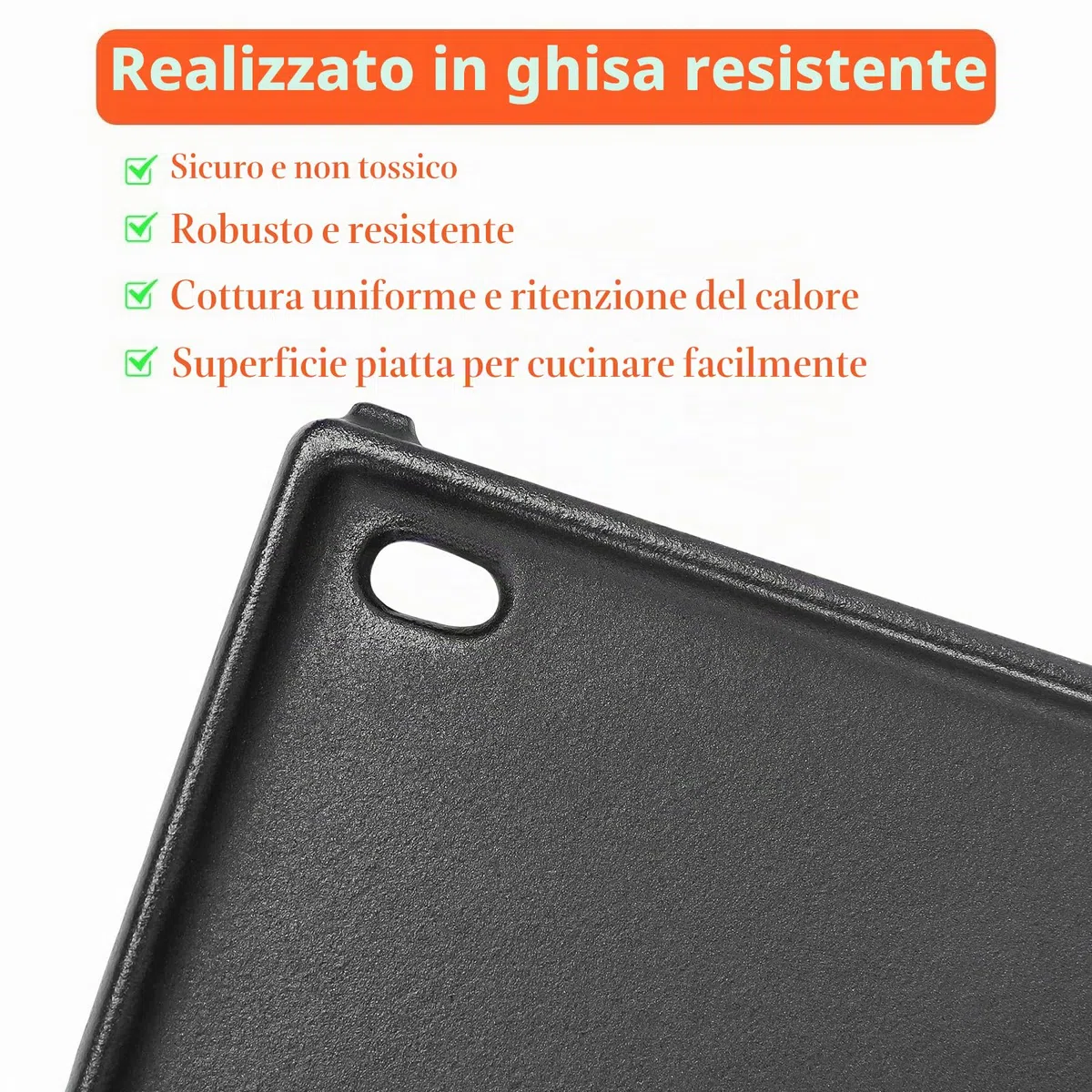 Denmay 28,5 x 21 cm, piastra in ghisa per barbecue Weber Lumin Compact, padella di ricambio per barbecue Weber Lumin Compact, 1 confezione