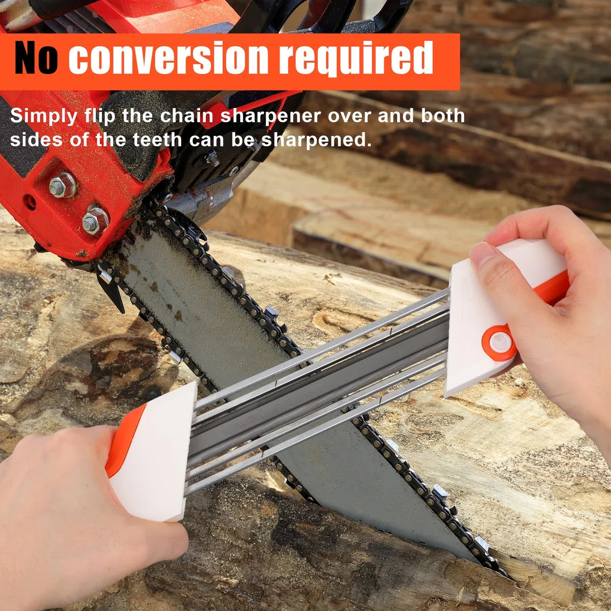 Affilatore Catena 2-in-1 per Motosega Stihl 3/8" LP, Strumento Affilatura Motosega (Lima 4mm)