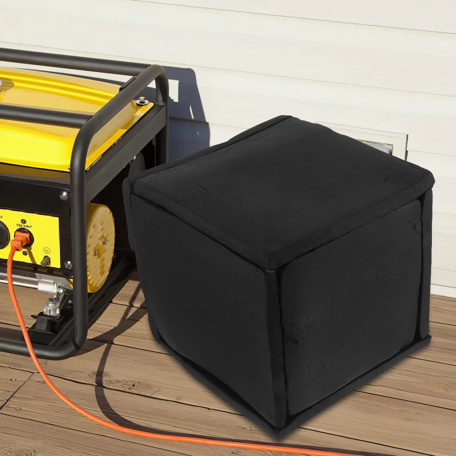 Scatola Insonorizzata per Generatore e Pompa Booster Design Modulare, Materiale Isolante Acustico Nero, Soppressione del Rumore per Uffici e Ambienti Sensibili