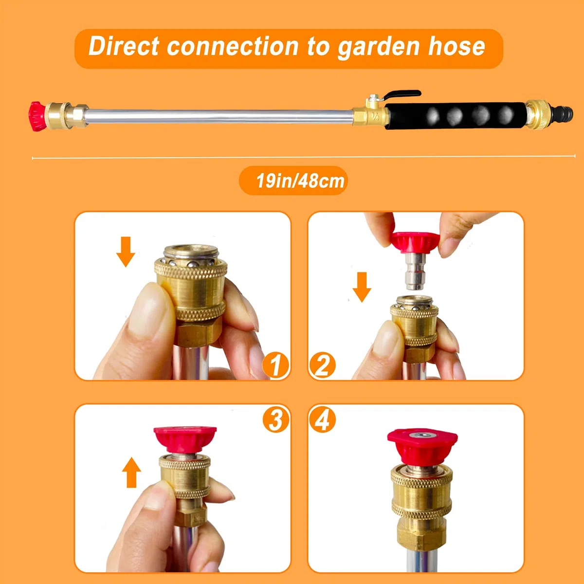 Jet idrojet con ugello ad alta pressione, tubo dell'acqua ad alta pressione,spruzzatore ad alta pressione,idropulitrici ad alta pressione, lance Jet Spruzzatore per auto, giardino