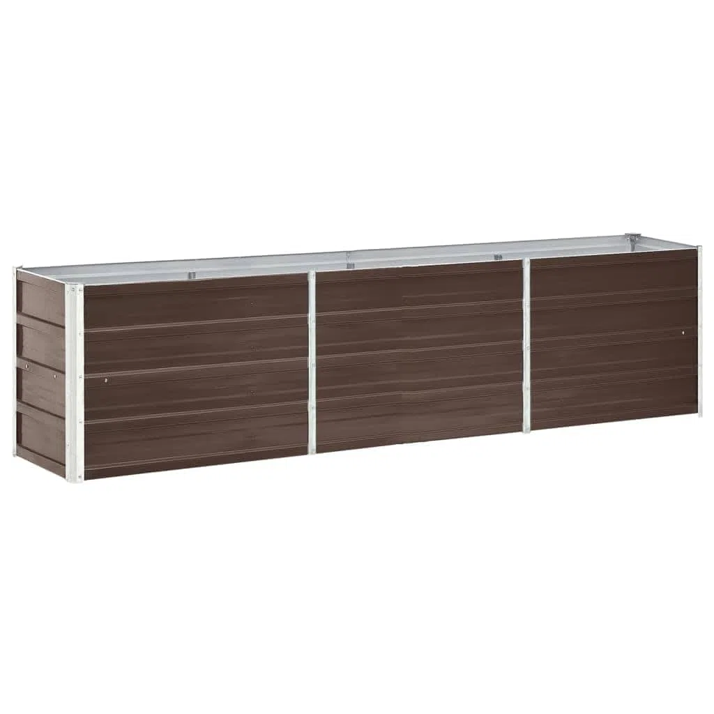 Generico Letto Rialzato in Acciaio Zincato 240x40x45 cm Marrone,Casa e Giardino,Prato e giardino,Giardinaggio,Vasi e fioriere-47046