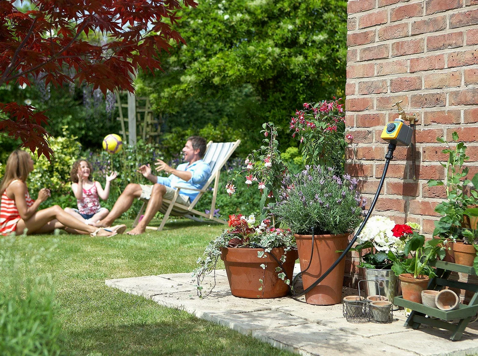 Hozelock Programmatore AC1 Kit di IRRIGAZIONE 20 GOCCIOLATORI IRRIGAZIONE Giardino Giardinaggio Esterno