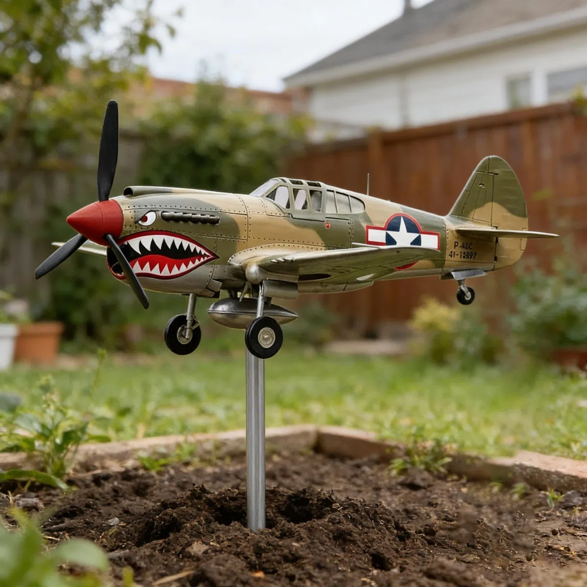 Girandola da Giardino in Metallo,Scultura 3D Storica | Banderuola Aereo per Giardino - per, Cortile, Terrazza, Fattoria, Spiaggia, Villetta, Recinzione