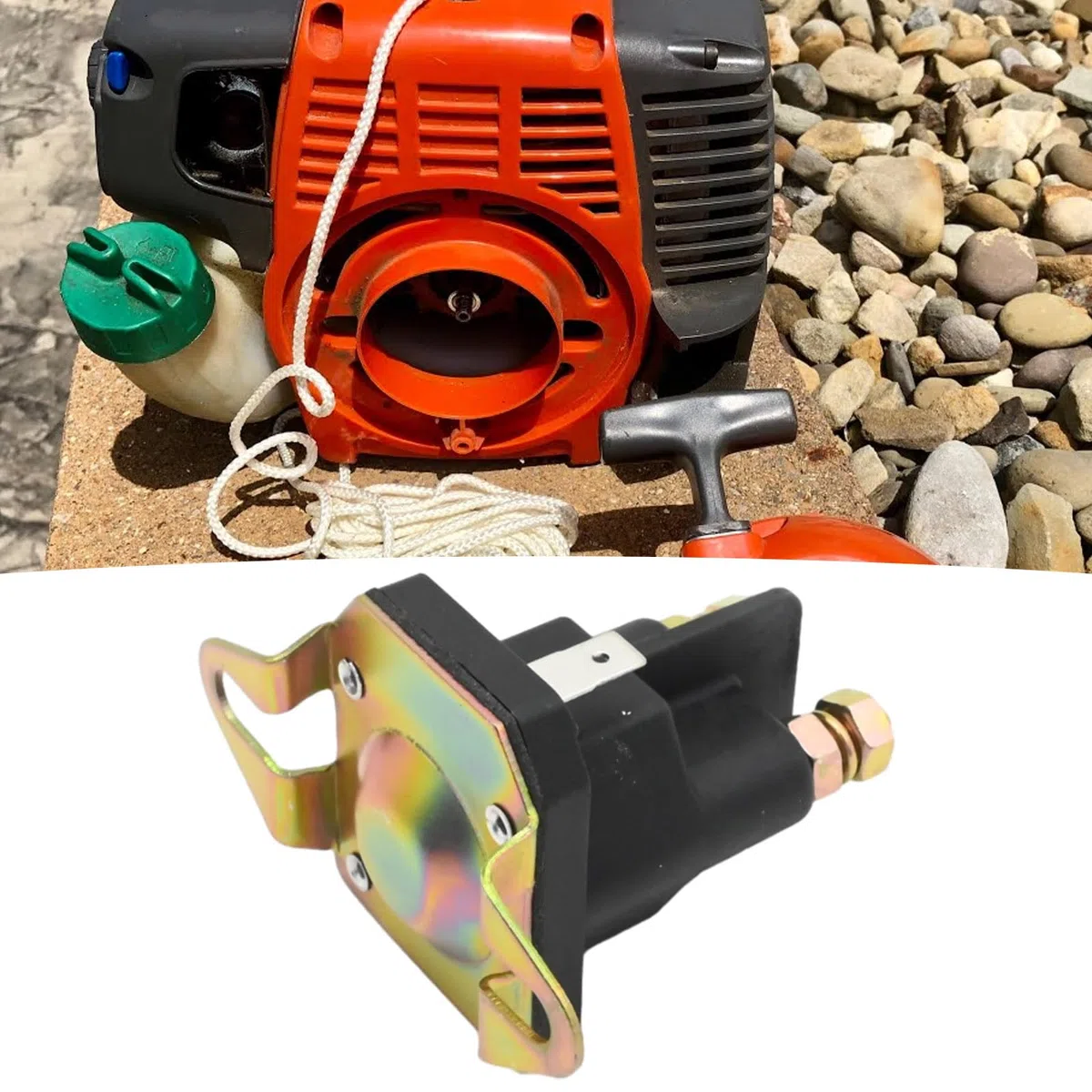 Hoypeyfiy Relè solenoide di avviamento da 12 V, solenoide di avviamento multiuso di ricambio per Trombetta di ricambio per Bluebird per Husqvarna 93265WR 812-1221-211-16 812-1221-211
