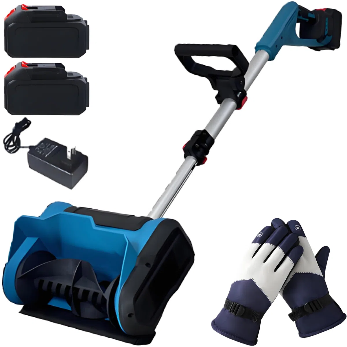 Spazzaneve senza fili, 600 W Brushless pala elettrica con batteria da 1300 mAh, penetrazione 16 cm per cancellare auto e passerelle istantaneamente, include 2 batterie per l'inverno fai da te