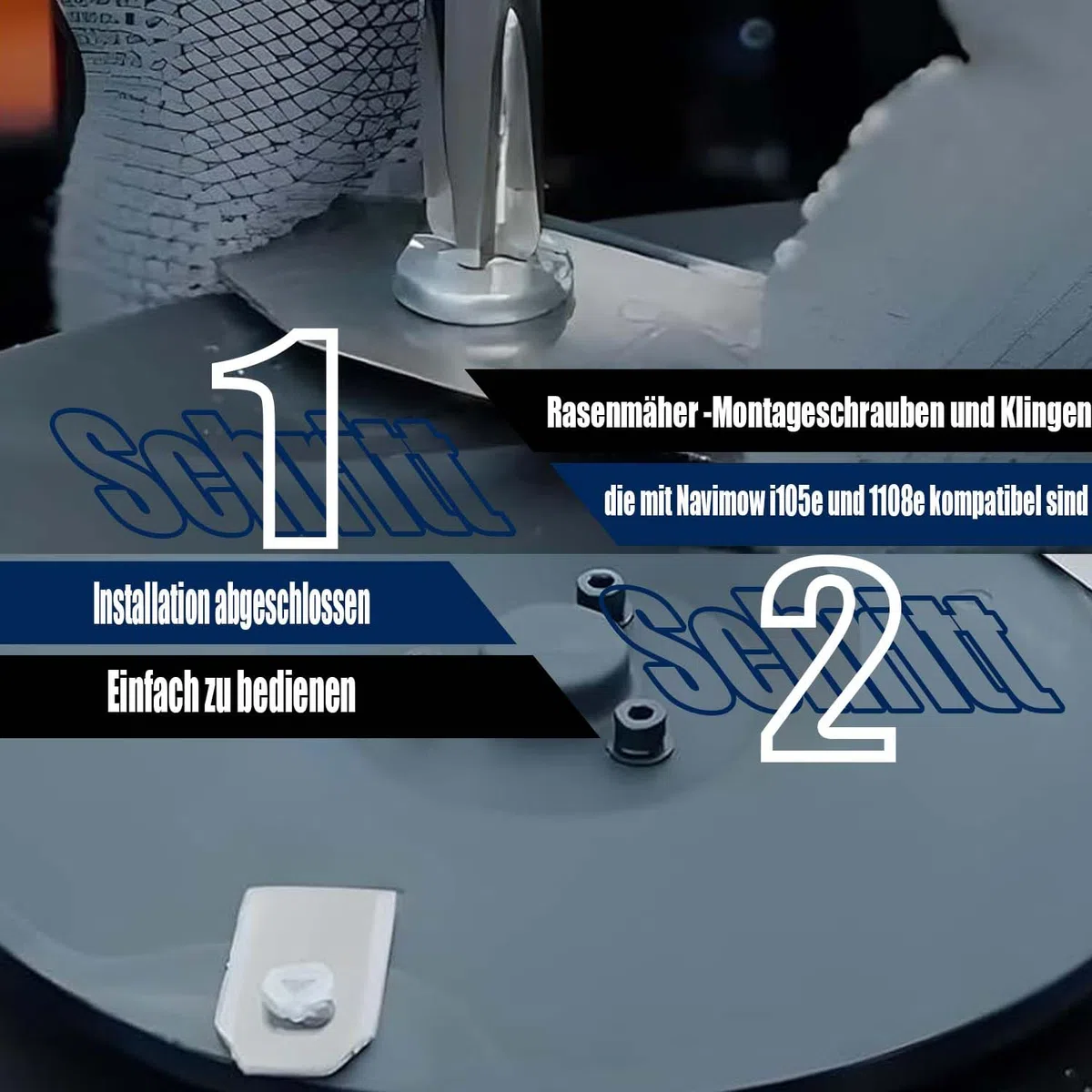 Set di 30 lame di ricambio, compatibili con Navimow I105e e Navimow I108e,include 30 viti con puntini,Lame di ricambio in acciaio inossidabile, accessorio per robot rasaerba(argento)