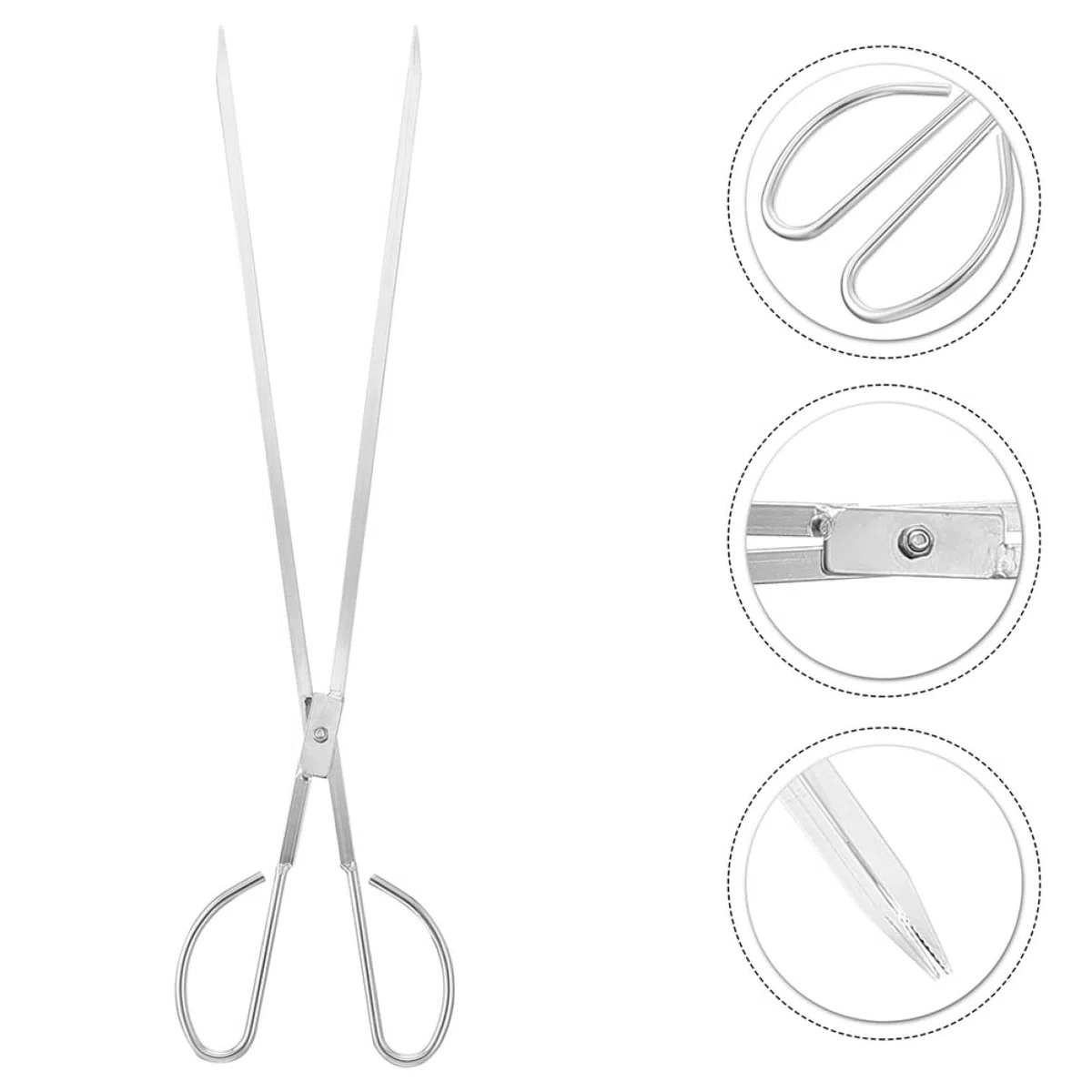 Holibanna Pinza Per Carbone in Acciaio Inox Manico Lungo 60cm Pinza Per Braciere e Stufa Utensile Per Barbecue e Campeggio Per Stabilità e Resistenza Accessorio Versatile Per Cucina All'aperto