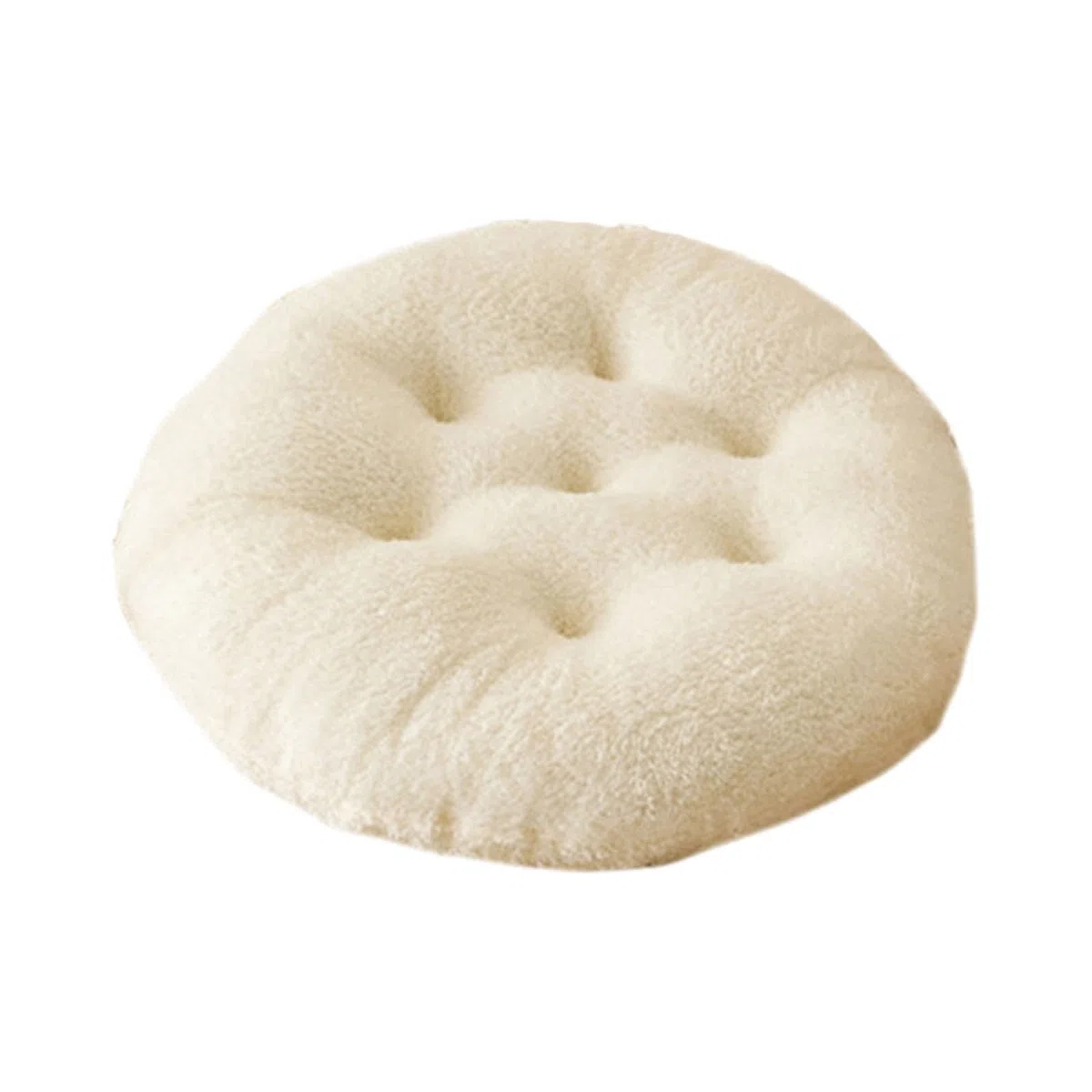 Cuscino per Sedia da Esterno, 60x60 Cm, per Sedia a Dondolo, Lavabile E Rotondo, Bianco