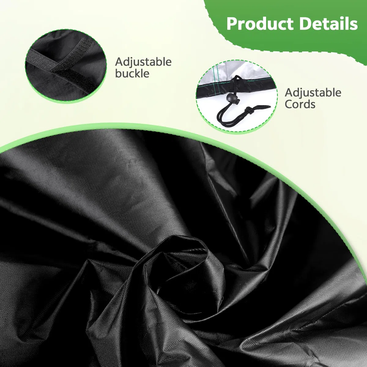 Zocipro Set da 2 Coperture Protettive per Sedie da Giardino per Esterno, 64 x 64 x 70/120 cm, Tessuto Oxford 210D Impermeabile e Resistente, Anti-UV, per Sedie Impilabili da Terrazza