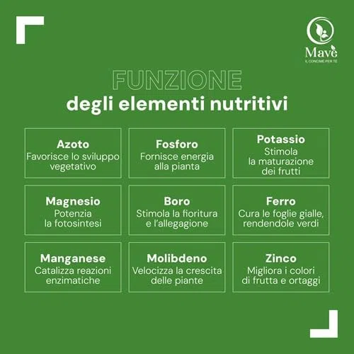 Concime fogliare 8 5 40 Mavè potassio 2 kg - stimola la maturazione ed aumenta la pezzatura dei frutti - fertilizzante NPK per piante