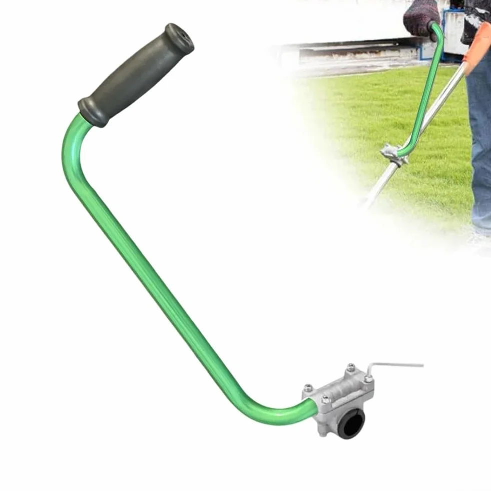 Impugnatura ergonomica per decespugliatore in alluminio, estensione regolabile, manico per tosaerba per una facile cura del prato paesaggistica (verde)
