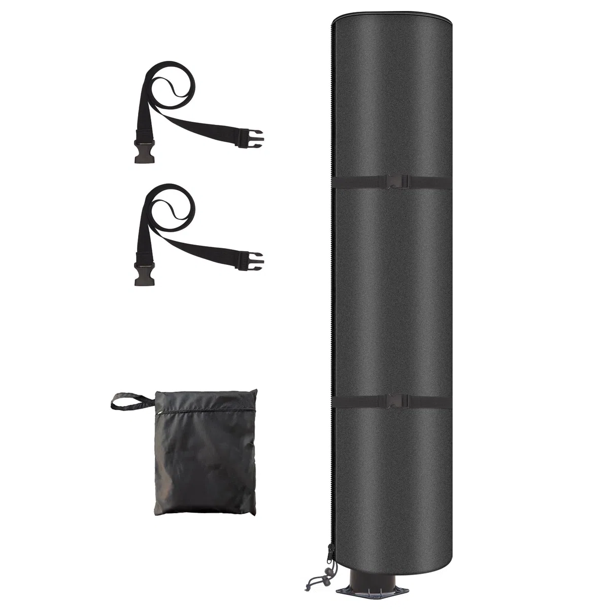 Copertura per doccia solare, 230 x 70 cm, impermeabile, per doccia esterna, con rivestimento UV, per mobili da giardino, con cinghie con fibbia e tasche