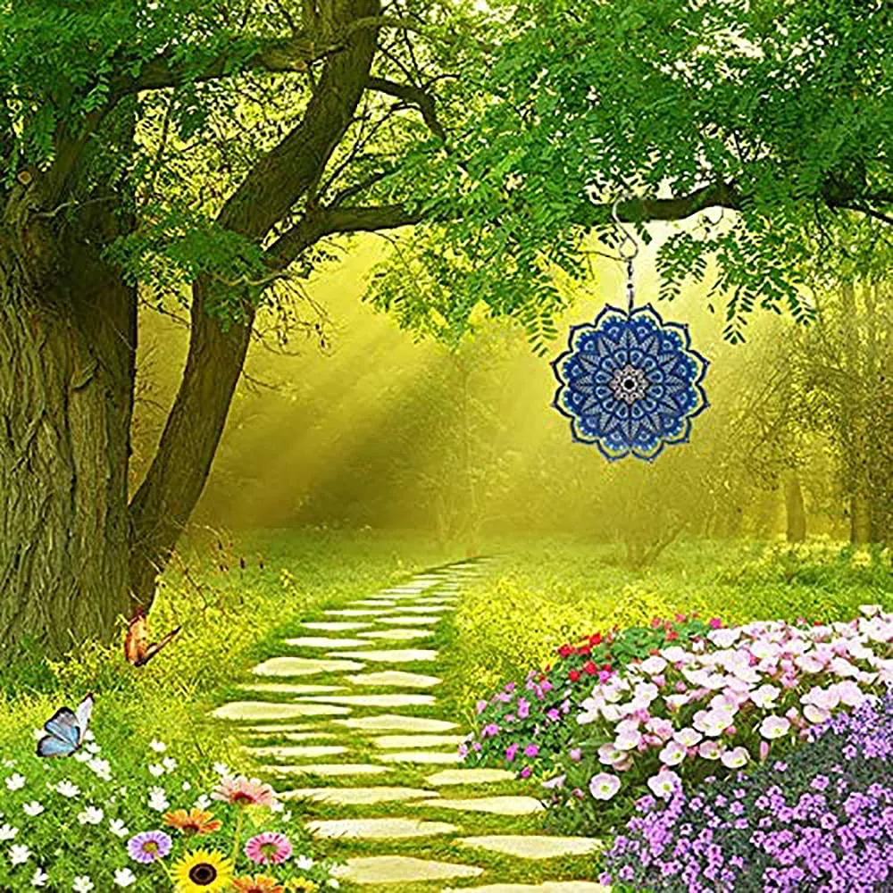 Girandola a 360 gradi da appendere in metallo, decorazione da giardino per interni ed esterni
