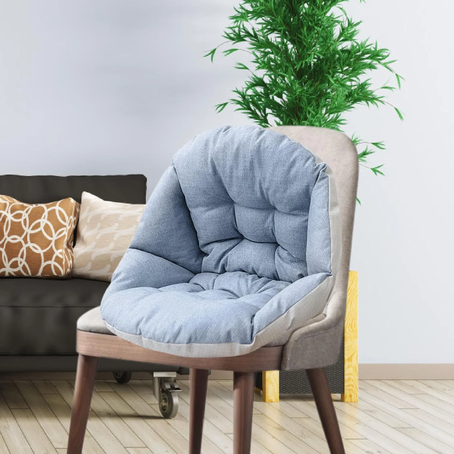 Sharplace Cuscino per Amaca Sospeso, Comodo con Cinghia, per Soggiorno E Giardino, Blu