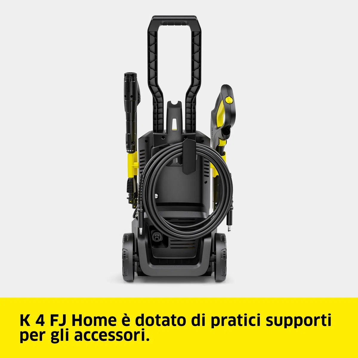 Kärcher Idropulitrice K 4 FJ Home, pressione: max. 130 bar, portata: 420 l/h, superficie: 30 m²/h, filtro acqua, peso: 5,7 kg, pistola ad alta pressione, ugello rotante e per schiuma, kit per la casa