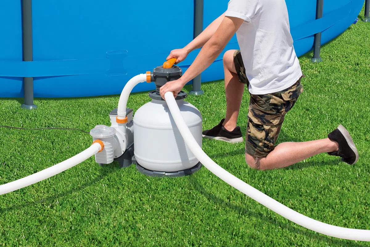 Bestway Flowclear - Filtri a Sabbia, 2600 l, Colore: Bianco