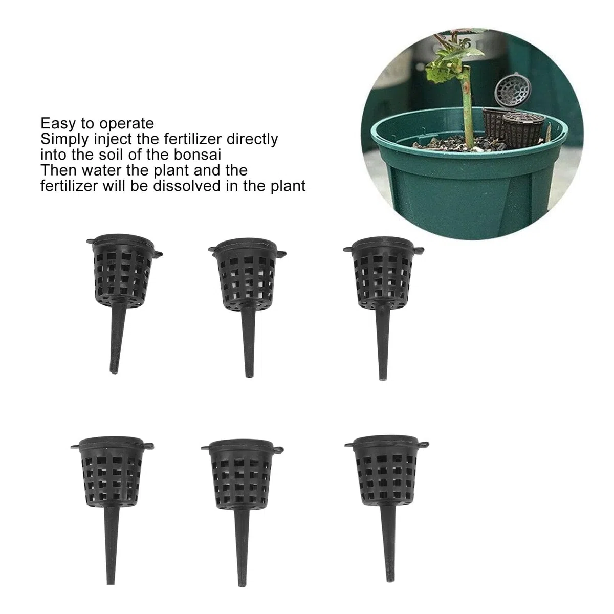 Cestini di Fertilizzante per Bonsai da 100 Pezzi, Mini Cestini di Rete per Fertilizzante Portatile Automatico per Tutti i Tipi di Fertilizzante Granulare
