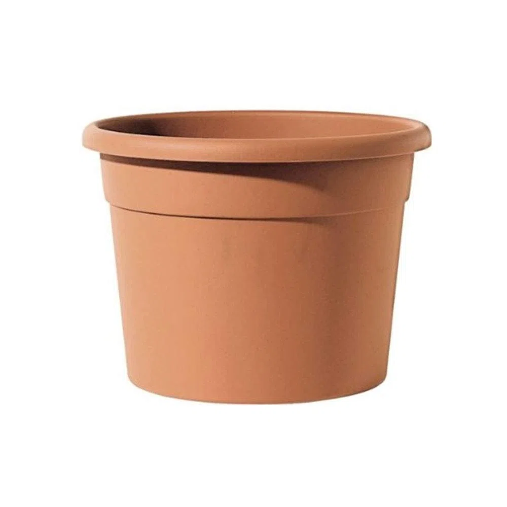 Telcom Cilindro Diana ICIL 60 Vaso cilindrico di plastica per Piante, Diametro 60 cm, Altezza 45 cm, Colore: Terracotta
