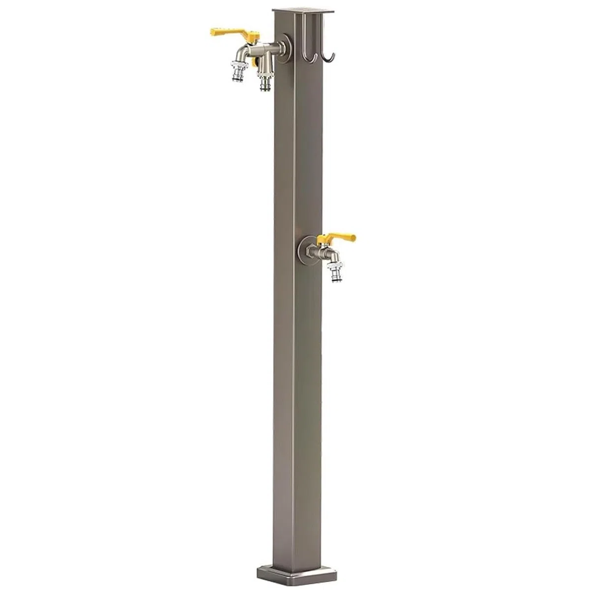 Colonna Acqua Giardino da Esterno, Rubinetti da Esterno Fontana da Giardino in Acciaio Inox 304 con Gancio per Tubo Dell'acqua, 3 Uscite D'acqua, per Irrigazione di Giardini, Fattorie, Pascoli