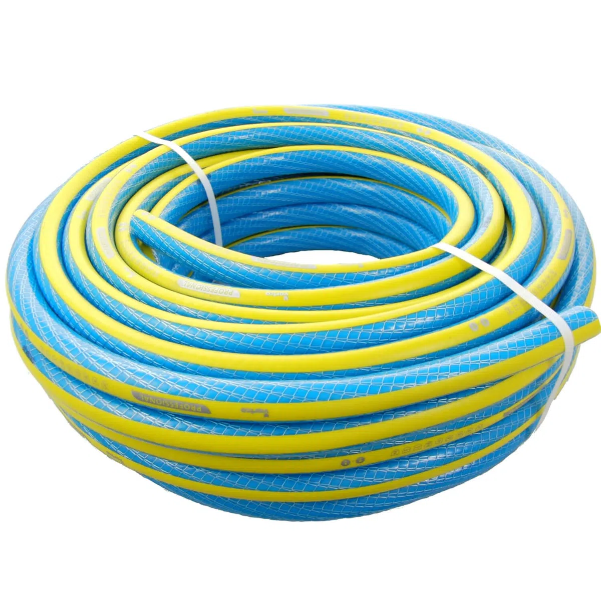 Tubo dell'acqua professionale da 1/2 pollici, colore blu/giallo, indeformabile, resistente ai raggi UV (50 metri)
