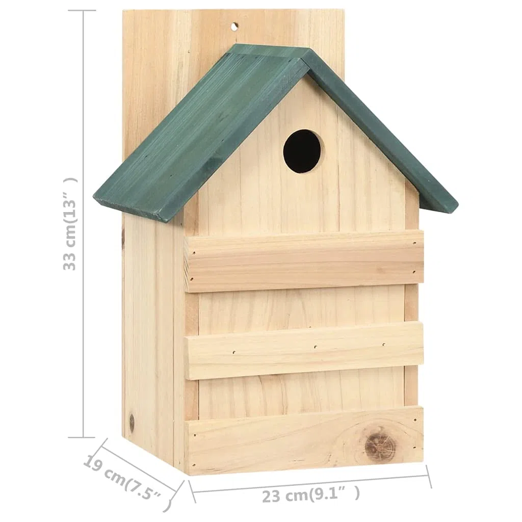 Generico Casette per Uccelli 4 pz 23x19x33 cm in Legno di Abete,Beige,5.35kg,47248
