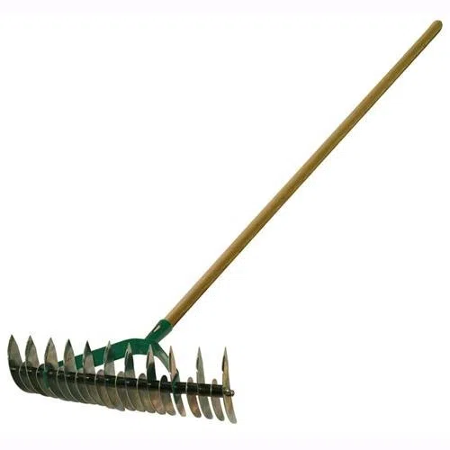 BRIXO Rastrello Sarchiatore Aeratore Doppio 32 Denti (11/21) con Manico