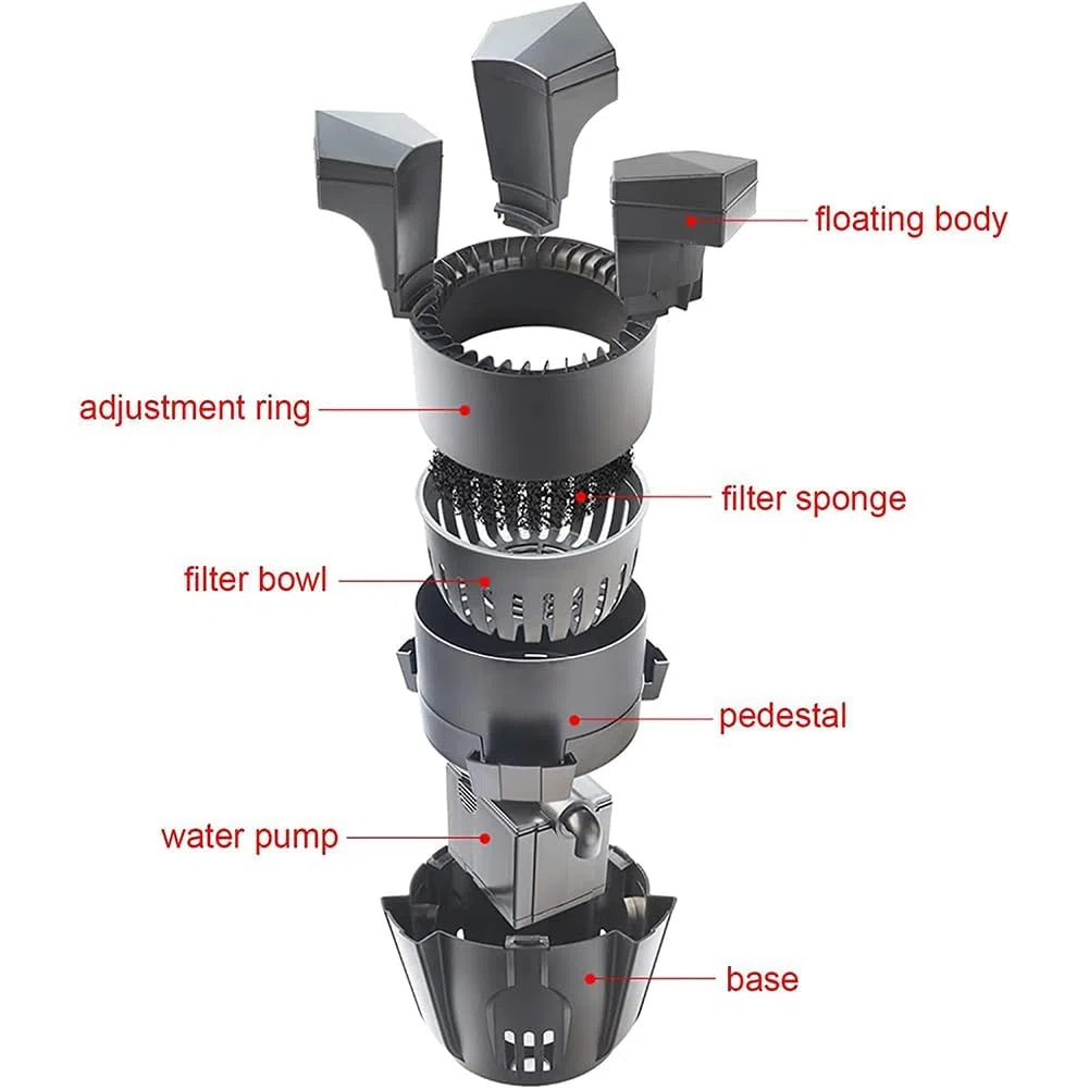Skimmer automatico per piscine e chiarificatori, aspirapolvere galleggiante per laghetti e piscine, efficiente estrattore di superfici per giardini e spazi esterni, 220 V (43 W)