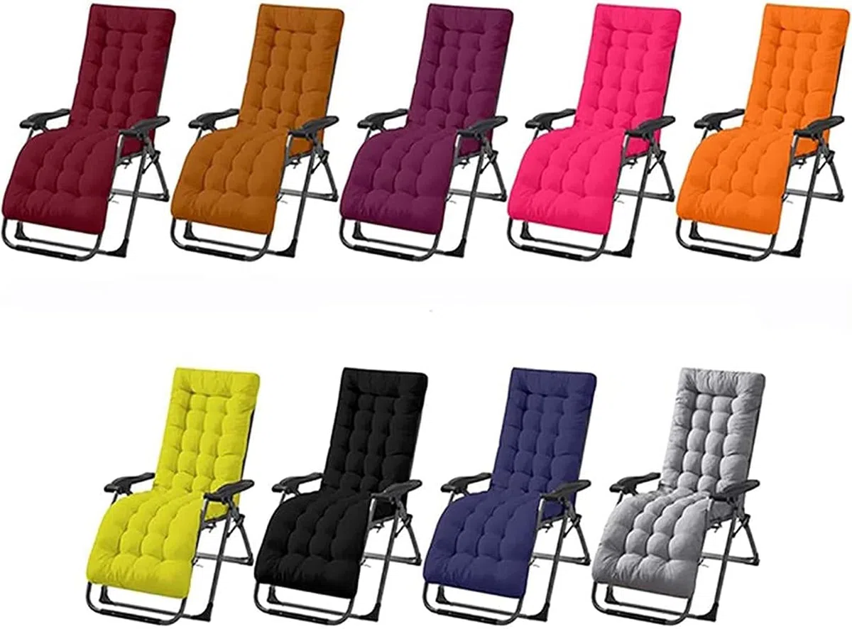 Xing Cuscino per Sedia a Dondolo con Schienale Alto, Ricambio per Lettino Prendisole da Giardino, Patio, Lounge, Cuscino Reclinabile, Arancione, Imbottitura in Cotone Perlato