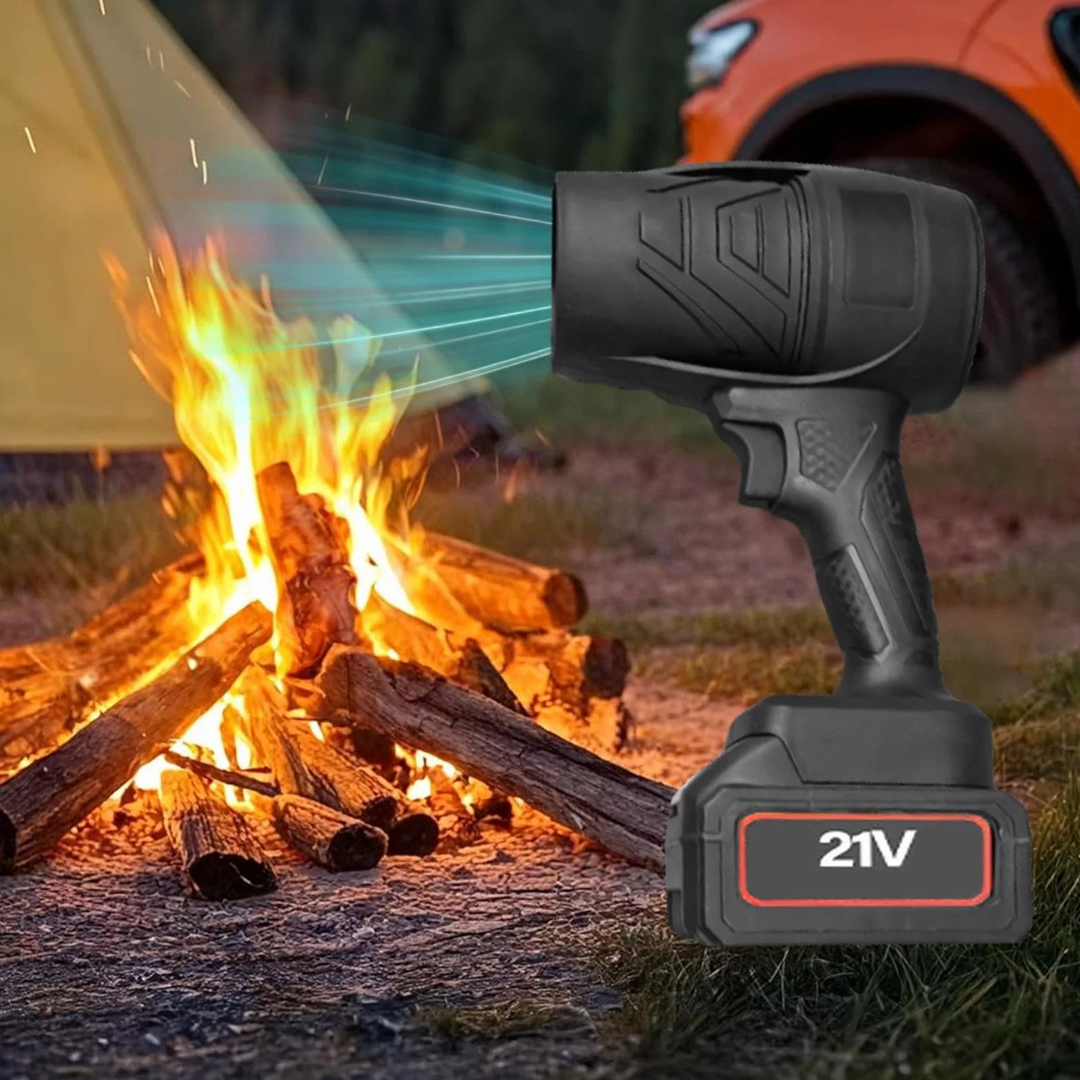 Soffiatore per la cura del prato Ventilatore Elettrico Portatile Turbo | Soffiatore foglie senza fili Per Pulizia Cortile Patio Neve Giardino Paesaggistica Outdoor Autunno Inverno Garag
