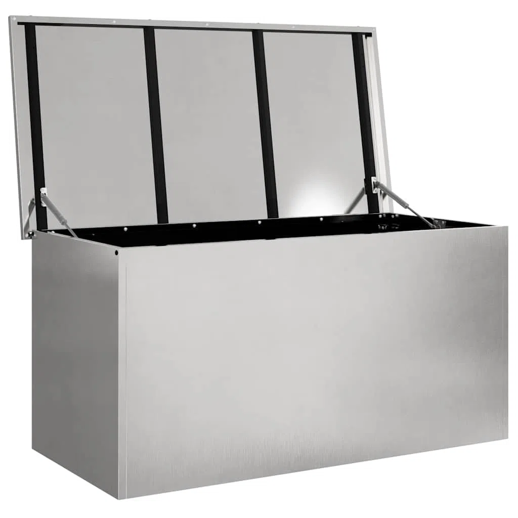 Scatola di Stoccaggio Esterno Argento 100 x 50,5 x 50 cm,Casa e Giardino,Immagazzinamento e organizzazione,Contenitori per Oggetti Domestici,18.5kg-874564