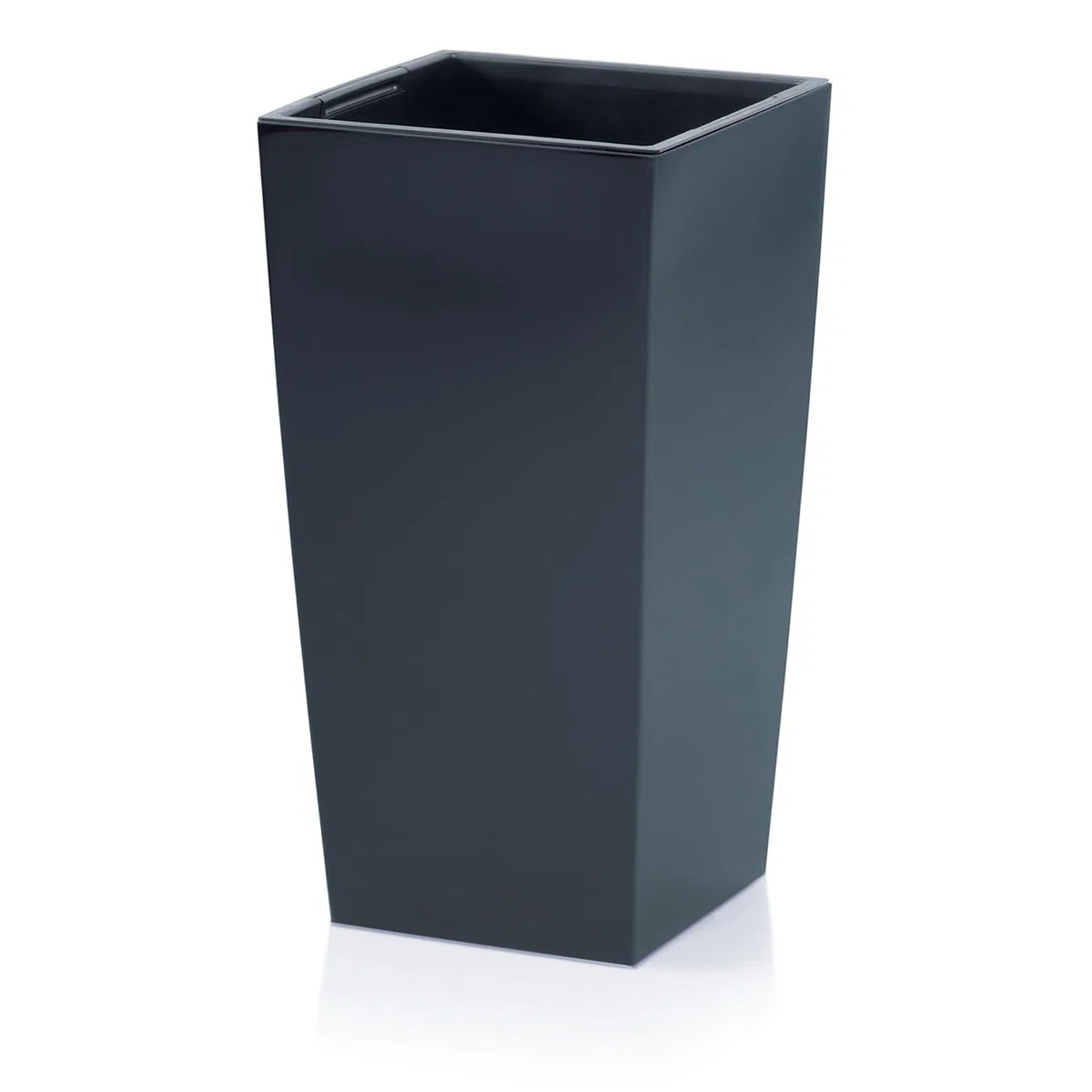 IMJ-Global - 2 Vasi per Piante da Esterno in Plastica Resistente Alle Intemperie, Vasi per Piante da Interno 26,5x26,5x50 cm (26,6L) con Inserto da 11 Litri, Arredamento Casa e Giardini (Nero)