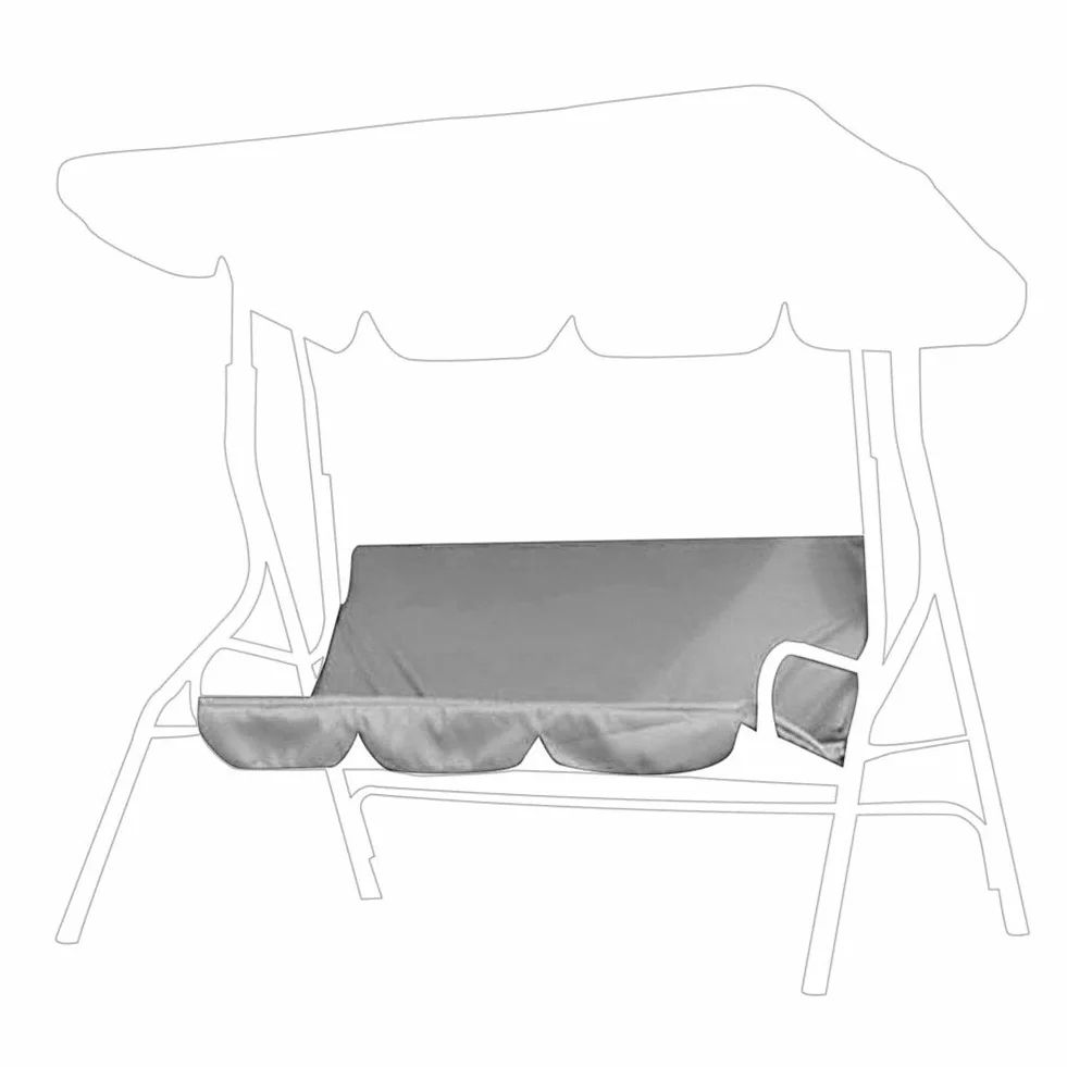 Raguso Cuscino per Altalena Pieghevole Altalena per Esterno Sedia a 3 Posti Sostituzione del Cuscino Impermeabile, per Sedia a Dondolo da Giardino per Patio(Grigio)