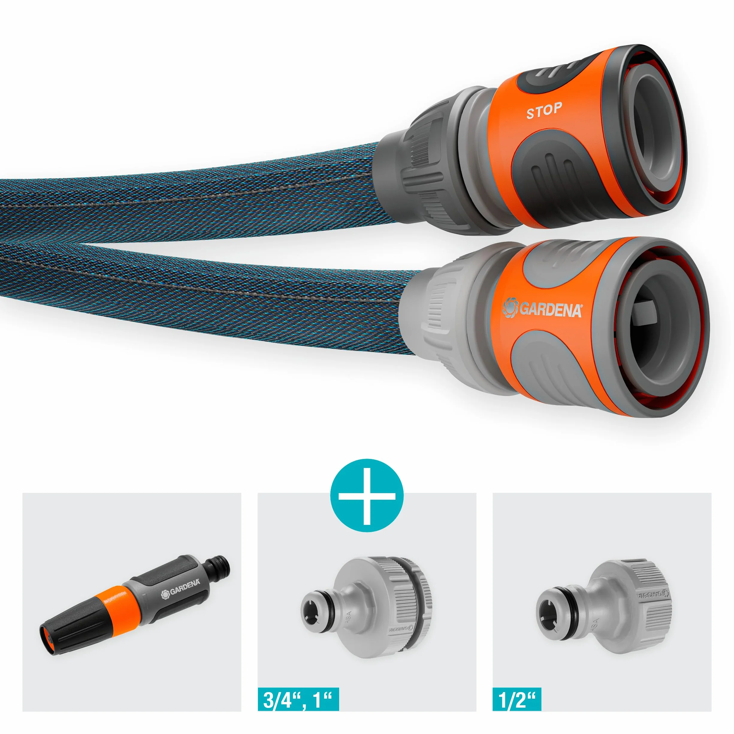 Gardena Liano Xtreme 1/2 pollici, set da 25 m: tubo da giardino in tessuto molto robusto, per rubinetti interni, con tubo interno in PVC, peso ridotto, resistente alle intemperie (18475-20)
