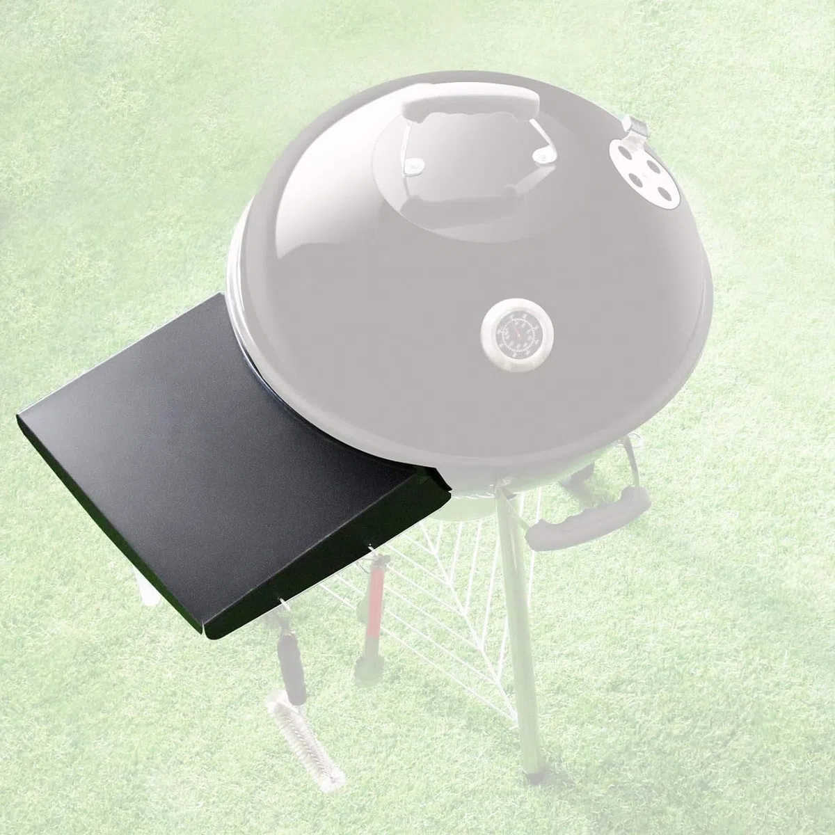 GFTIME Mensola da tavolo per barbecue Weber da 47 cm, ricambio per griglia laterale Weber, tavolo pieghevole per barbecue in acciaio per esterni, bollitore a carbone da 47 cm