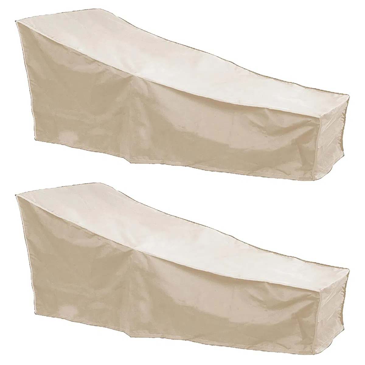 Copertura per Chaise Longue da Giardino, 208 x 76 x 41 cm Coperture per Lettini Prendisole Impermeabile Resistente al Vento Coperture per Chaise Longue per Patio Esterno (Beige*2)