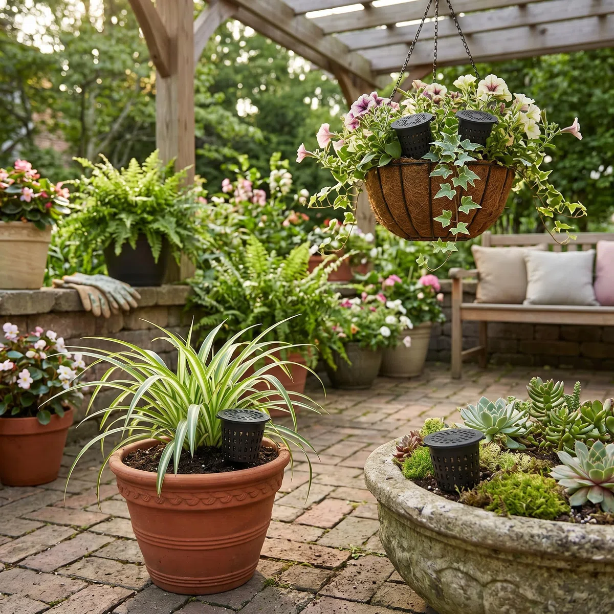 Cestini di Fertilizzante per Bonsai da 100 Pezzi, Mini Cestini di Rete per Fertilizzante Portatile Automatico per Tutti i Tipi di Fertilizzante Granulare