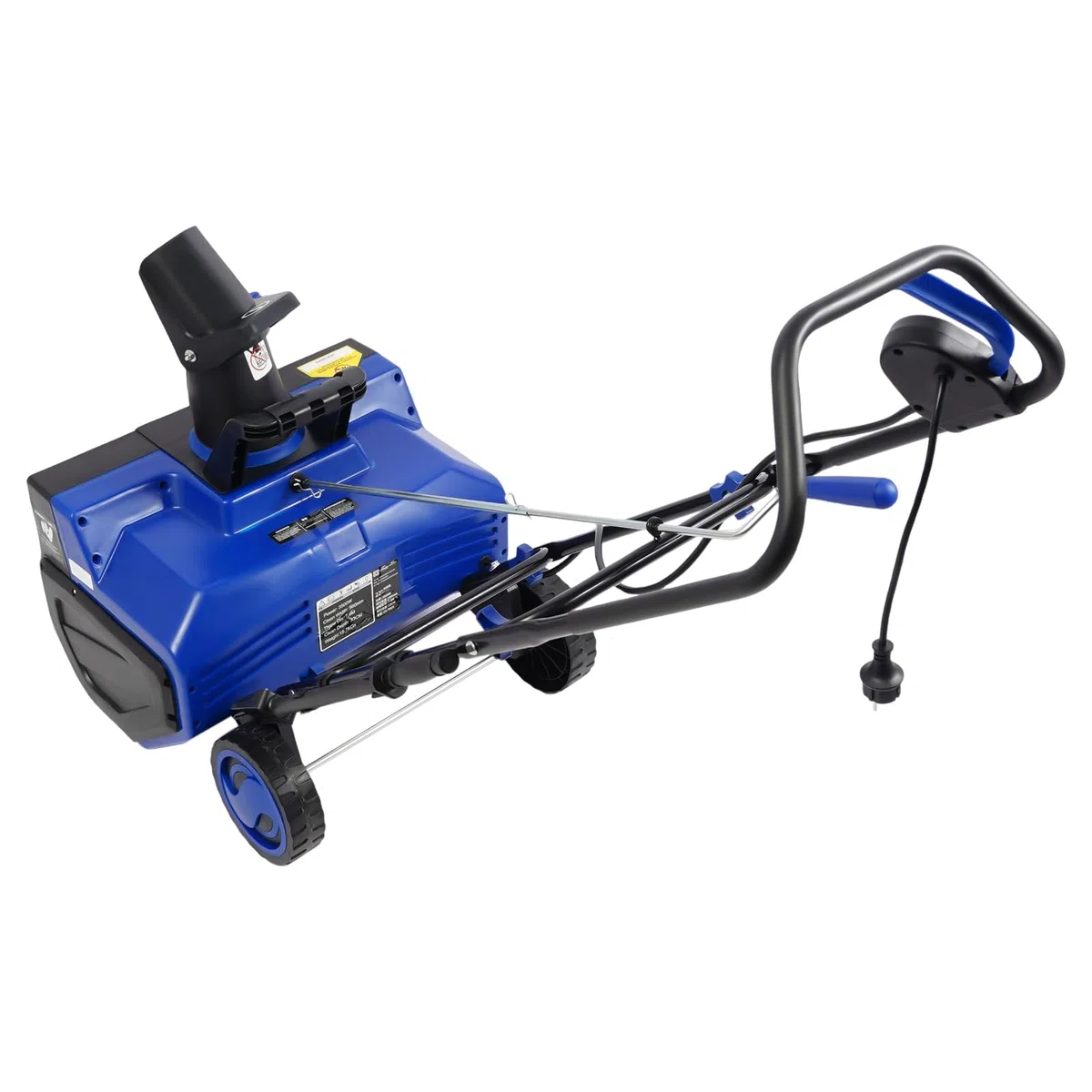 Spazzaneve elettrico da 2400 W con larghezza di 56 cm, altezza di lancio, 7,6 m, spazzaneve per casa e cortile, spazzaneve elettrico con illuminazione a LED e 180°, per casa, manutenzione stradale
