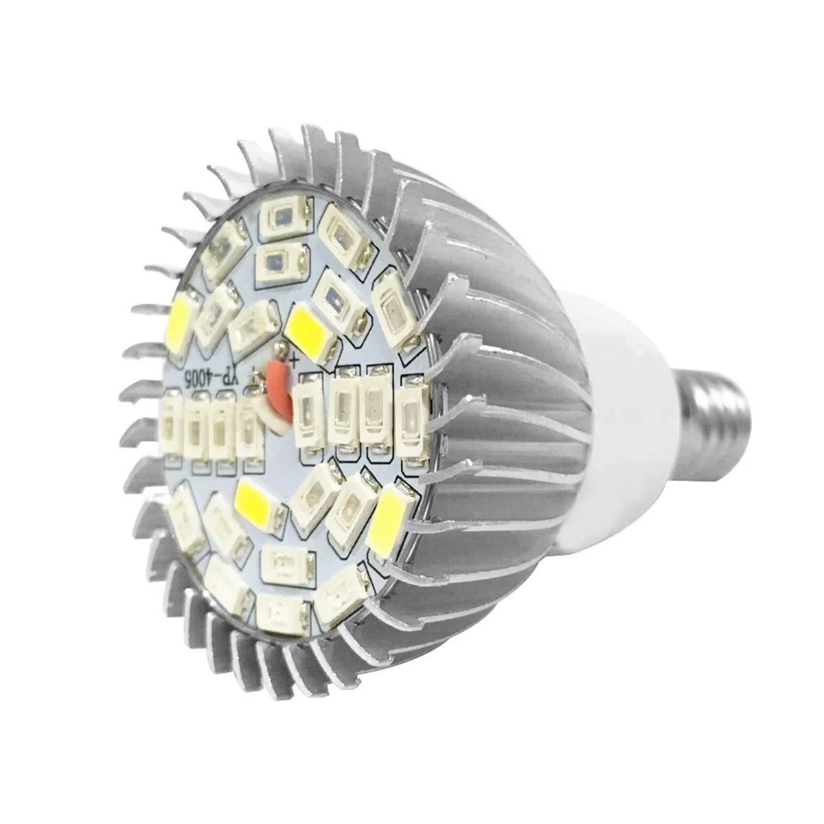 Delaman Lampadina per lampada da coltivazione 28 W a spettro completo a LED per coltivare la luce per piante da fiore 85 V-265 V (design: E14)