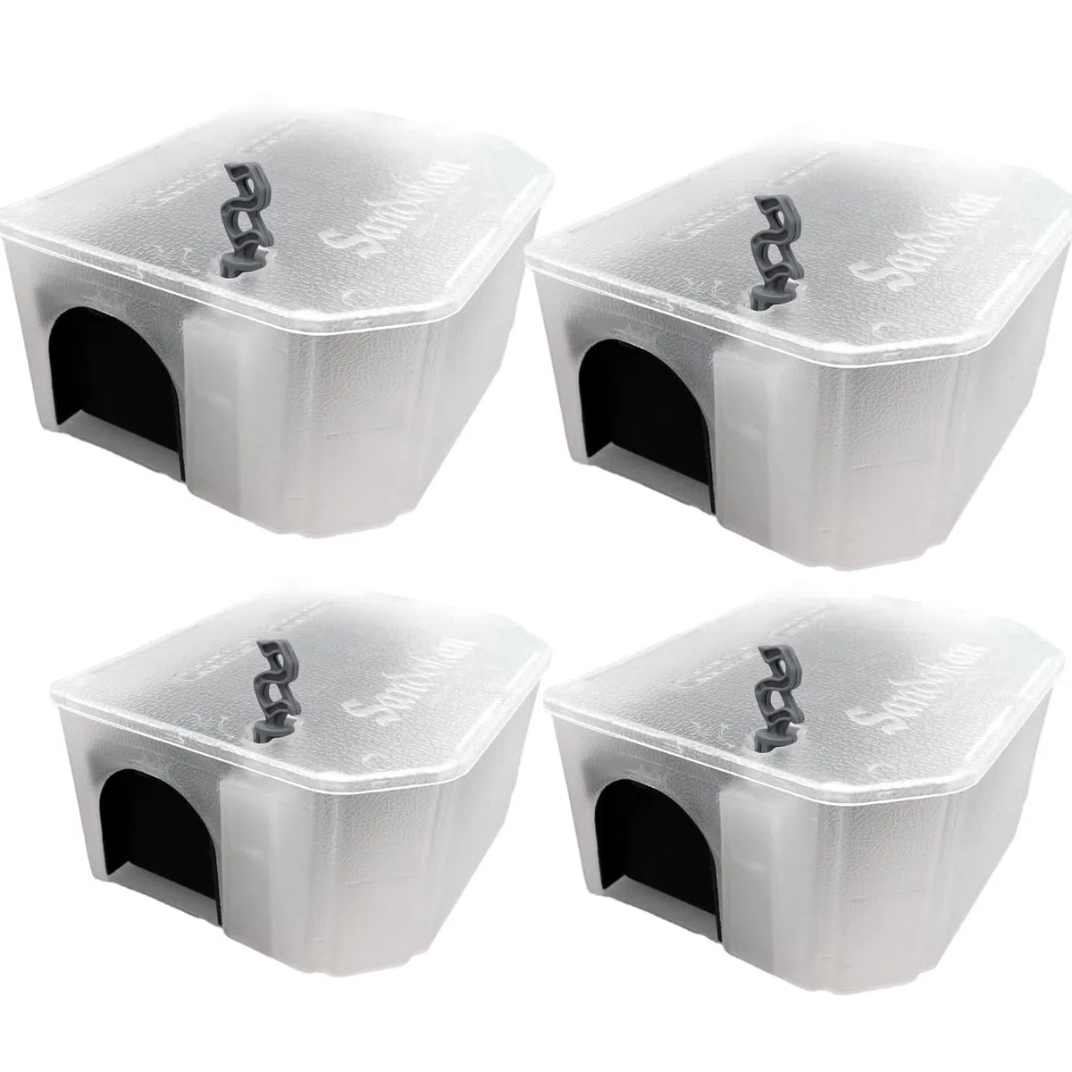 Sandokan, 4 Trappole per Ratti e Topi Riutilizzabile – Scatola Cattura Vivo con Tunnel Antifuga – Trappole per Topi da Esterno e Interno con Chiusura a Chiave di Sicurezza, Made in Italy