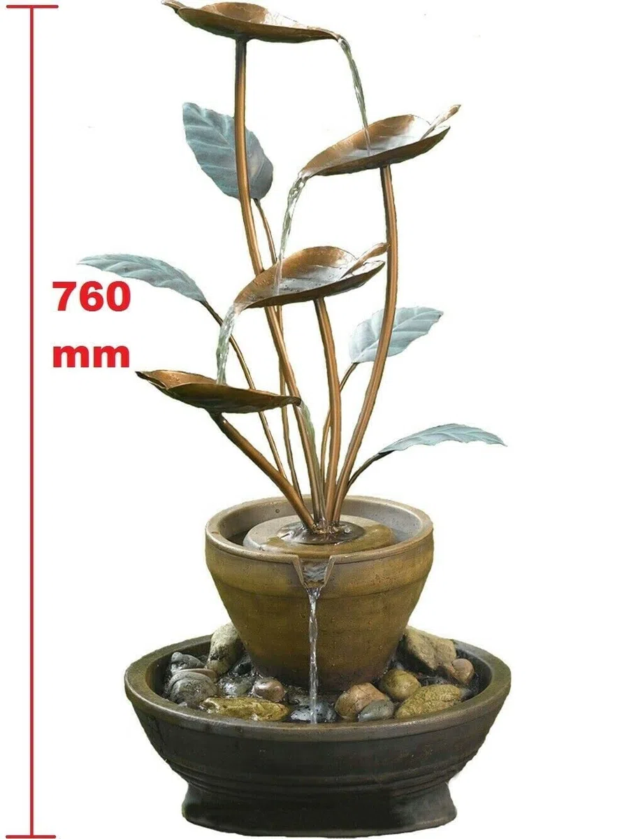 Fontana da giardino per interni ed esterni, fontana a cascata in rame, albero decorativo per terrazza, patio, portico, bella cascata per qualsiasi spazio esterno