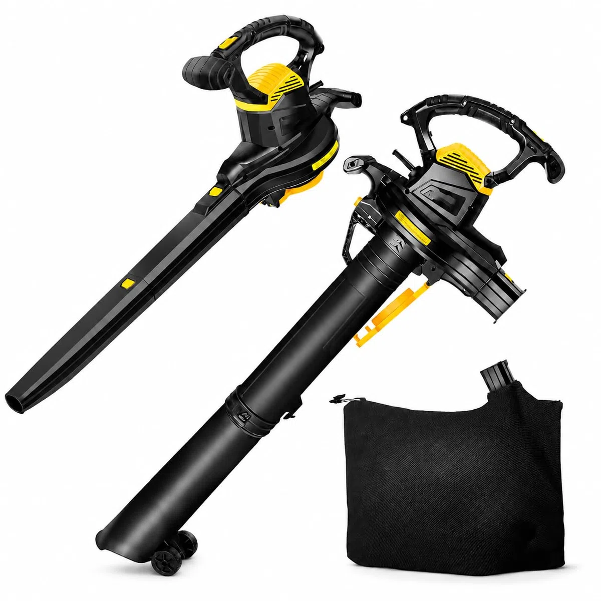 Aspirapolvere e mulcher elettrico del soffiatore della foglia 3800W | Con cavo, sacchetto di raccolta da 40 l, rapporto di triturazione 16:1, aspirapolvere da giardino