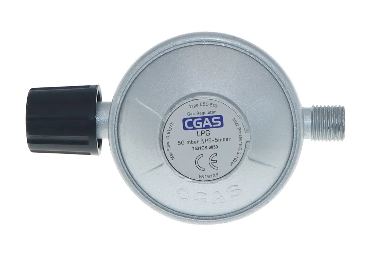 METER STAR Bottiglia di gas propano da 1LB e piccolo contenitore di butano - Set di regolatori regolabili con tubo da 80 cm, filettatura sinistra G1/4 pollici e filettatura universale girevole Flare