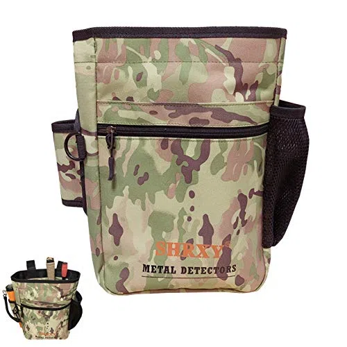 shrxy Garden Rilevazione di Metallo Trova Borsa Rilevatore Borsa Strumenti per scavatore Multiuso Borsa Marsupio (camo)