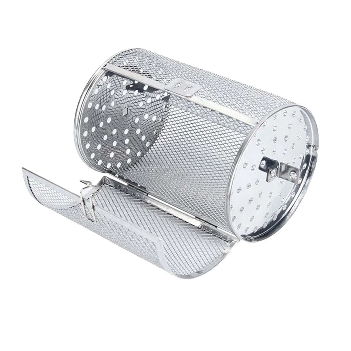 perfk 10 Pollici Cestello per Barbecue, Cestello per Griglia in Acciaio Inossidabile, Accessori per Barbecue Esterno per Arrosti Bakeware BBQ Bollitore Ad Aria Calda Cesto